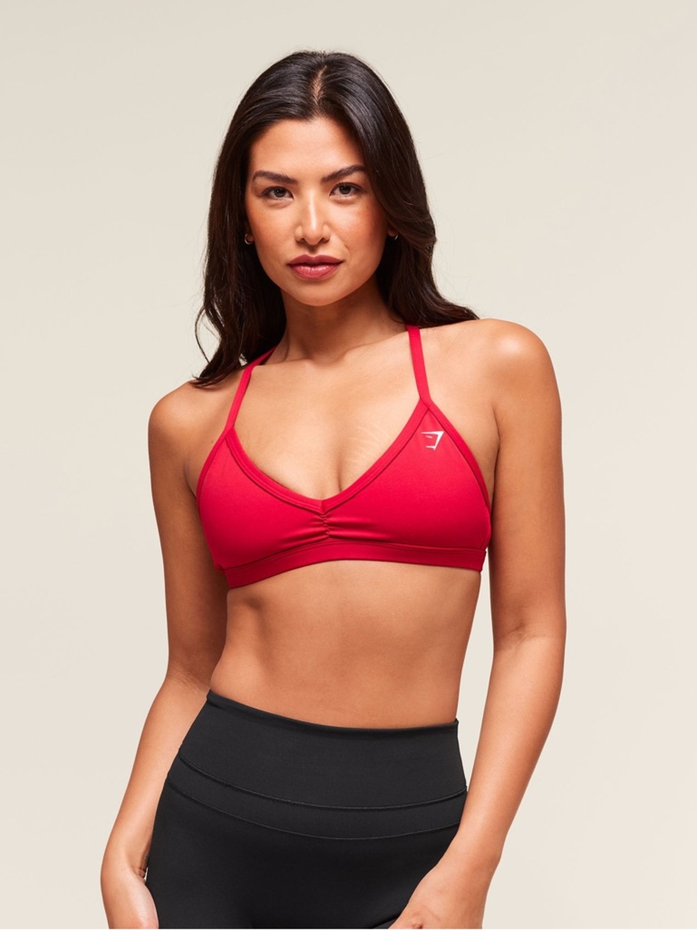 Gymshark Minimal Red Strappy Sports Bra Small